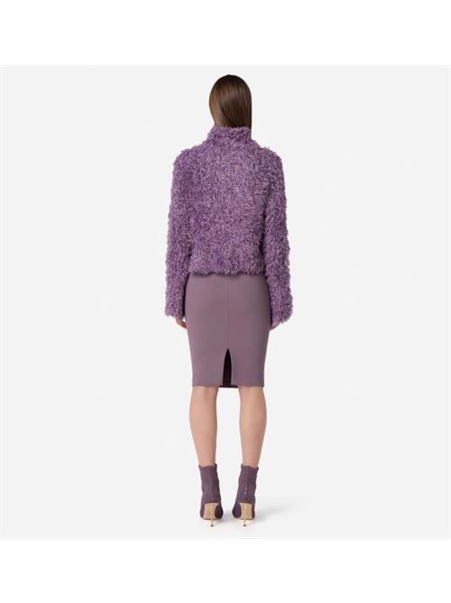 High waisted purple skirt ELISABETTA FRANCHI | GO02236E2.BI3